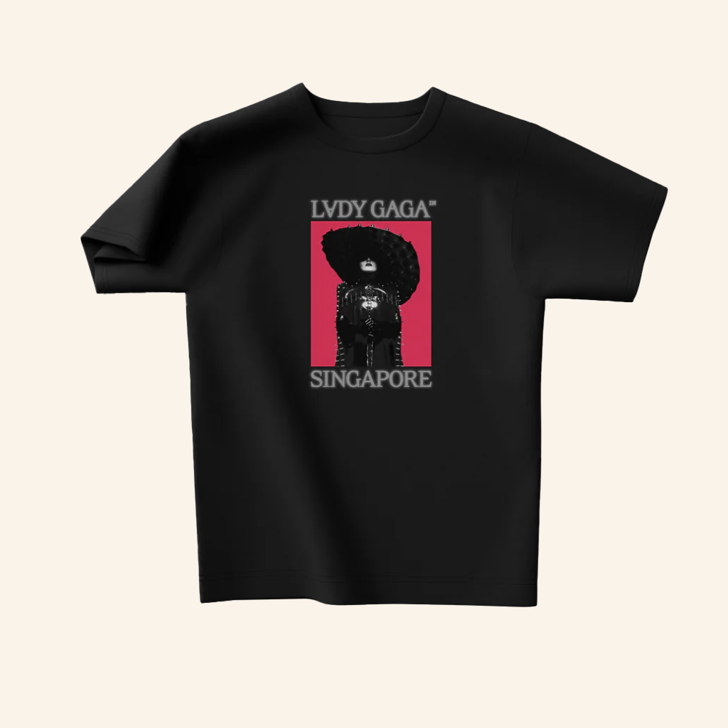 Lady Gaga Merch Singapore Black T-Shirt Best Gifts For Music Lovers