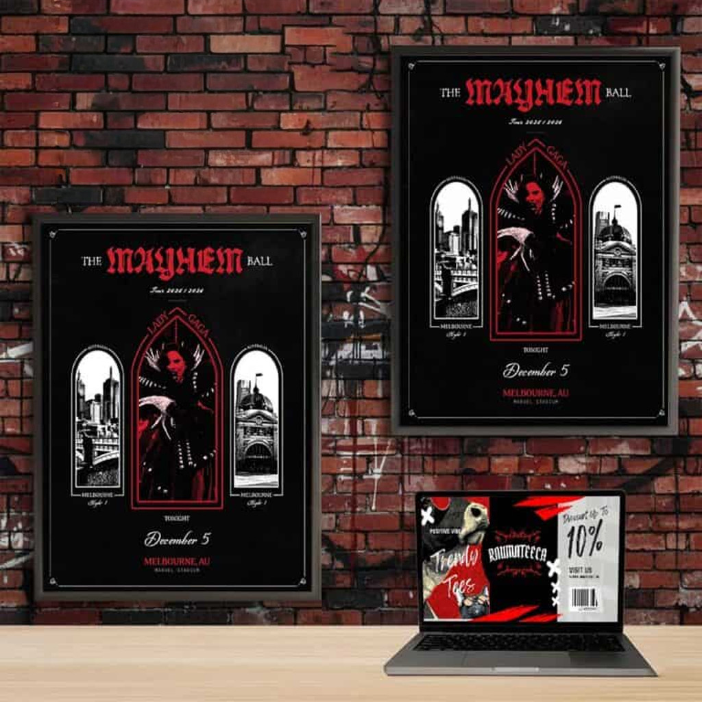 Lady Gaga Merch The Mayhem Ball Tour 2025 Poster Home Decor Gifts For Music Lovers Lady Gaga Merch The Mayhem Ball Tour 2025 Poster Home Decor Gifts For Music Lovers