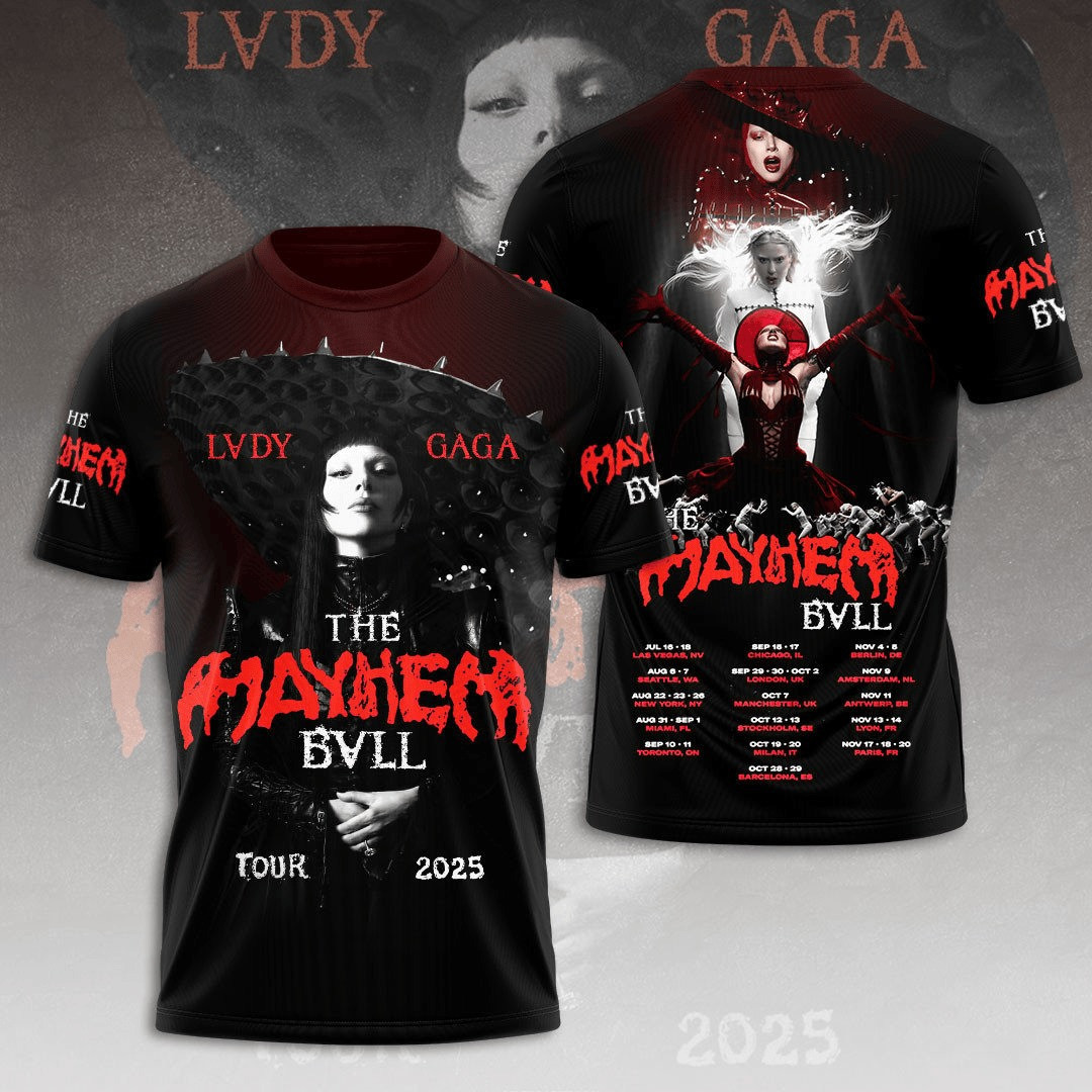 Lady Gaga The Mayhem Ball Tour T-Shirt Cool Gifts For Music Lovers