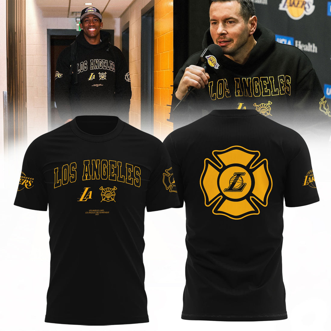 LAFD X Los Angeles Lakers T-Shirt Gift Ideas For Basketball Lovers