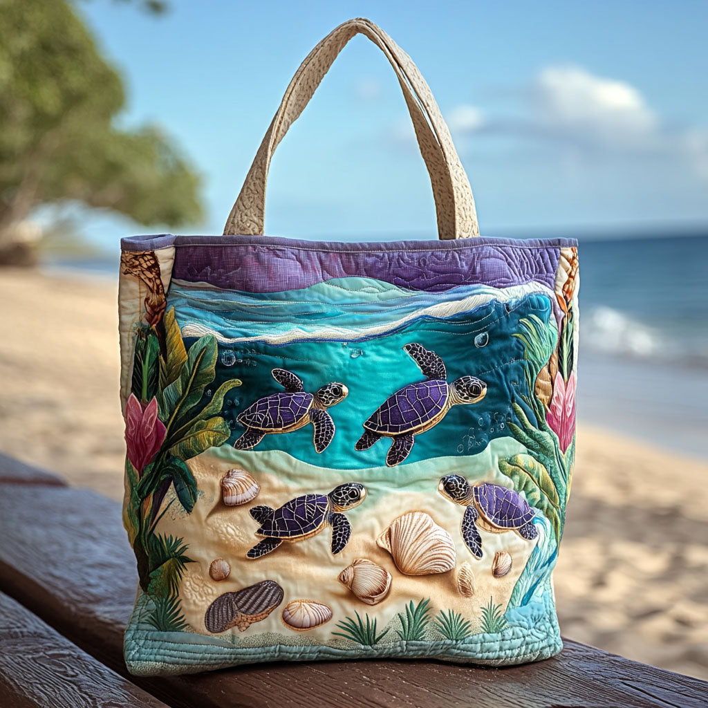 Lagoon Spirit Quilted Tote Bag Ocean Themed Presents