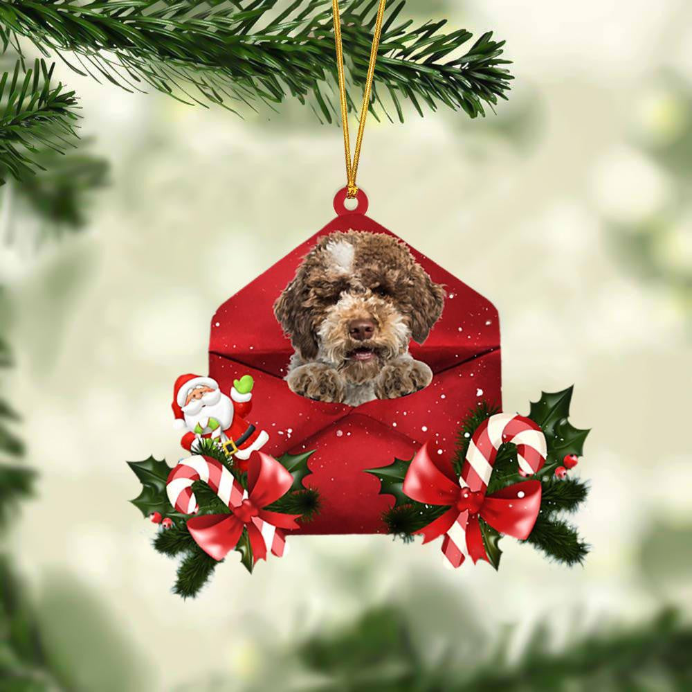 Lagotto Romagnolo Christmas Letter Shaped Ornament  Acrylic Dog Christmas Ornament Xmas Dog Gifts