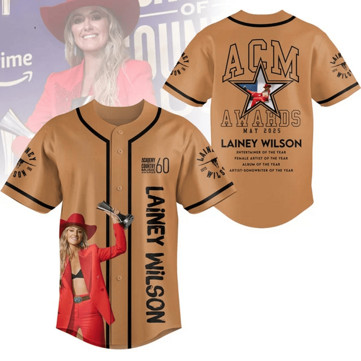 Lainey Wilson ACM Awards May 2025 Baseball Jersey Gift For Music Lover