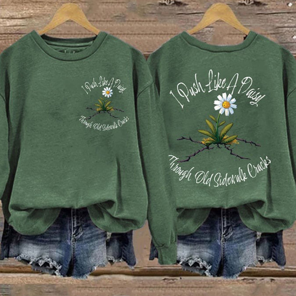 Lainey Wilson Merch I Push Like A Daisy Through Old Sidewalk Cracks Sweatshirt Gifts For Fans Lainey Wilson Merch I Push Like A Daisy Through Old Sidewalk Cracks Sweatshirt Gifts For Fans