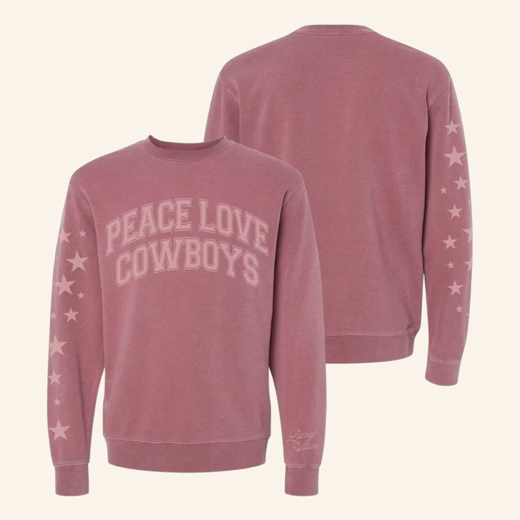 Lainey Wilson Merch Peace Love And Cowboys Sweatshirt Best Gifts For Music Lovers