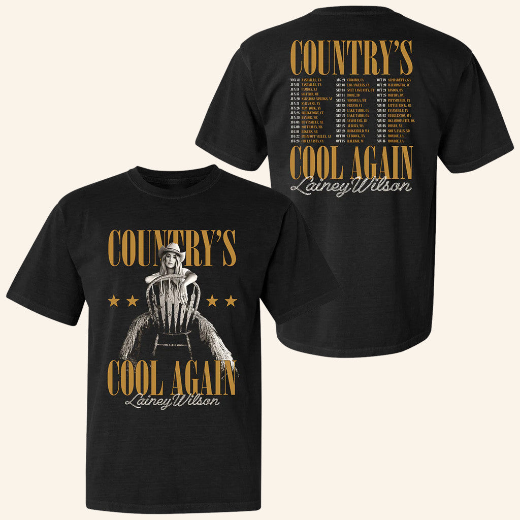 Lainey Wilson Merch Tour 2025 Country's Cool Again Tour T-Shirt Presents For Her