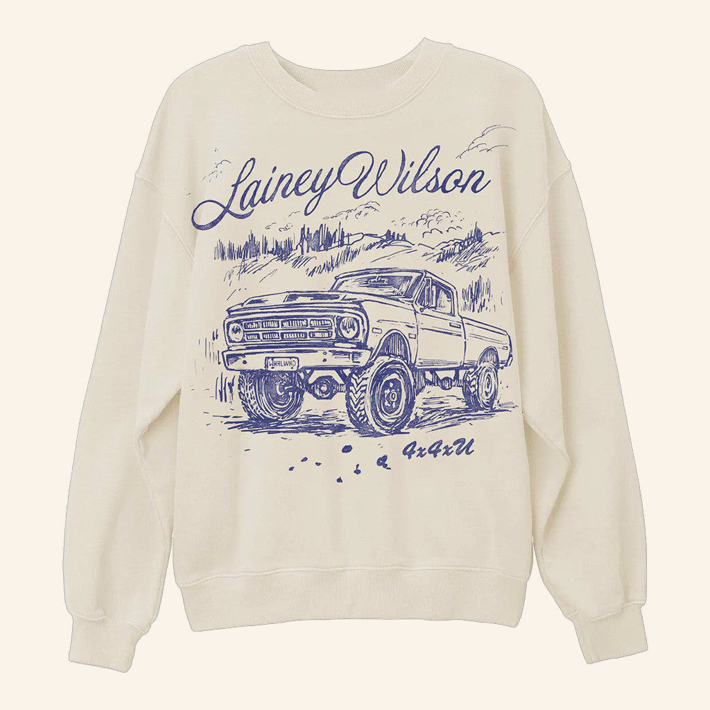 Lainey Wilson Merch Tour 2025 Daydreamer Trucker Crewneck Sweatshirt Friends Gifts Lainey Wilson Merch Tour 2025 Daydreamer Trucker Crewneck Sweatshirt Friends Gifts