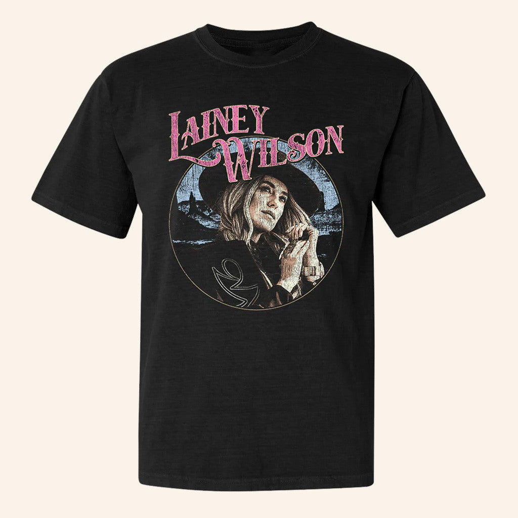 Lainey Wilson Merch Tour 2025 Desert Circle Photo T-Shirt Cool Gifts For Music Lovers Lainey Wilson Merch Tour 2025 Desert Circle Photo T-Shirt Cool Gifts For Music Lovers