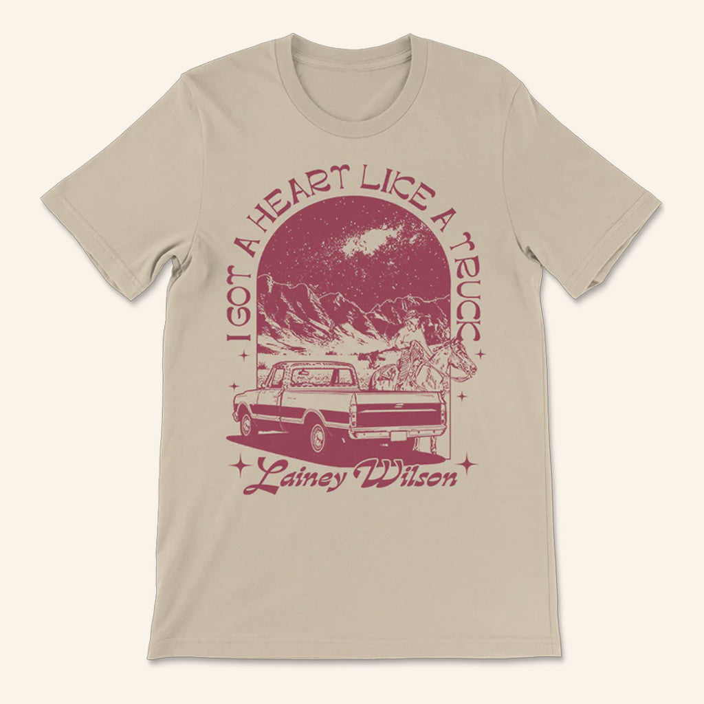 Lainey Wilson Merch Tour 2025 Heart Like A Truck T-Shirt Gifts For Dudes Lainey Wilson Merch Tour 2025 Heart Like A Truck T-Shirt Gifts For Dudes
