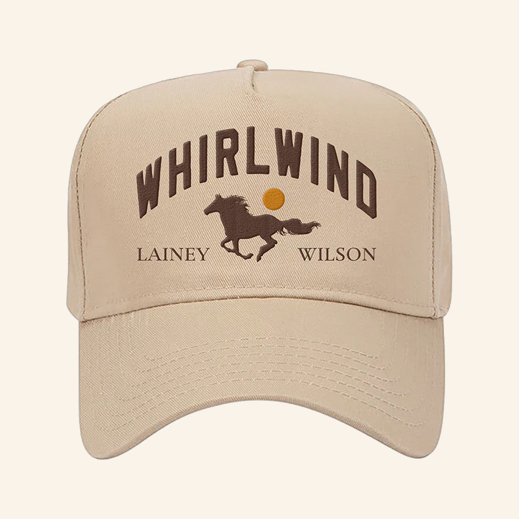 Lainey Wilson Merch Tour 2025 Khaki Whirlwind Hat Embroidered Gifts For Music Fans Lainey Wilson Merch Tour 2025 Khaki Whirlwind Hat Embroidered Gifts For Music Fans