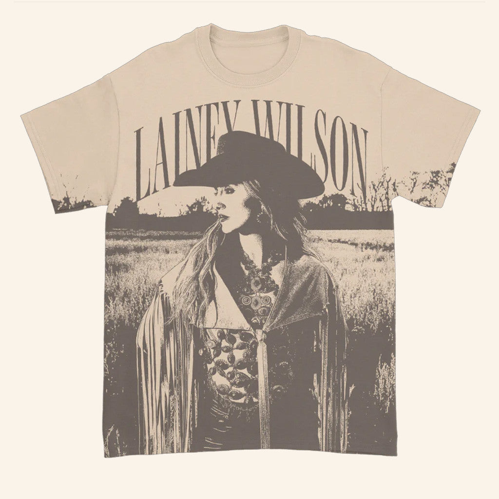 Lainey Wilson Merch Tour 2025 Somewhere Over Laredo Jumbo T-Shirt Fans Gifts