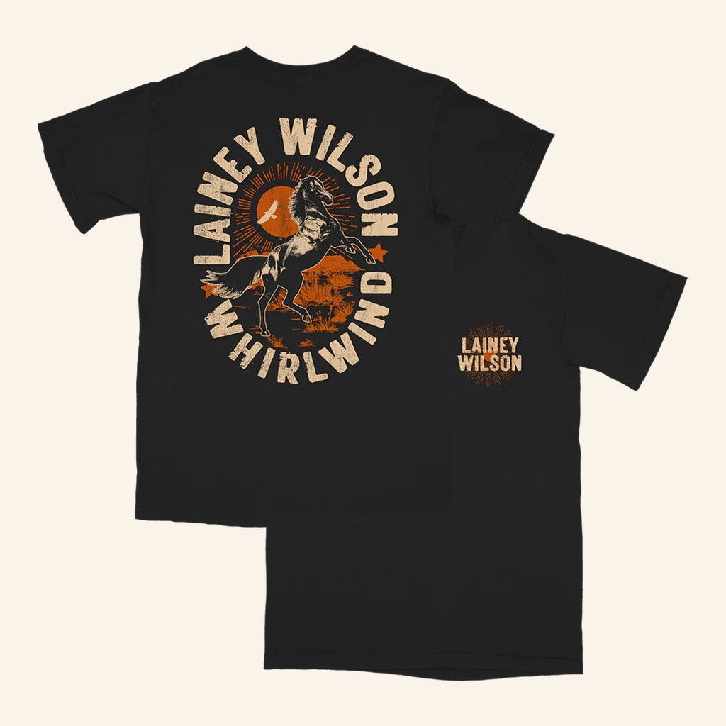 Lainey Wilson Merch Tour 2025 Whirlwind Horse T-Shirt Present For Husband Lainey Wilson Merch Tour 2025 Whirlwind Horse T-Shirt Present For Husband