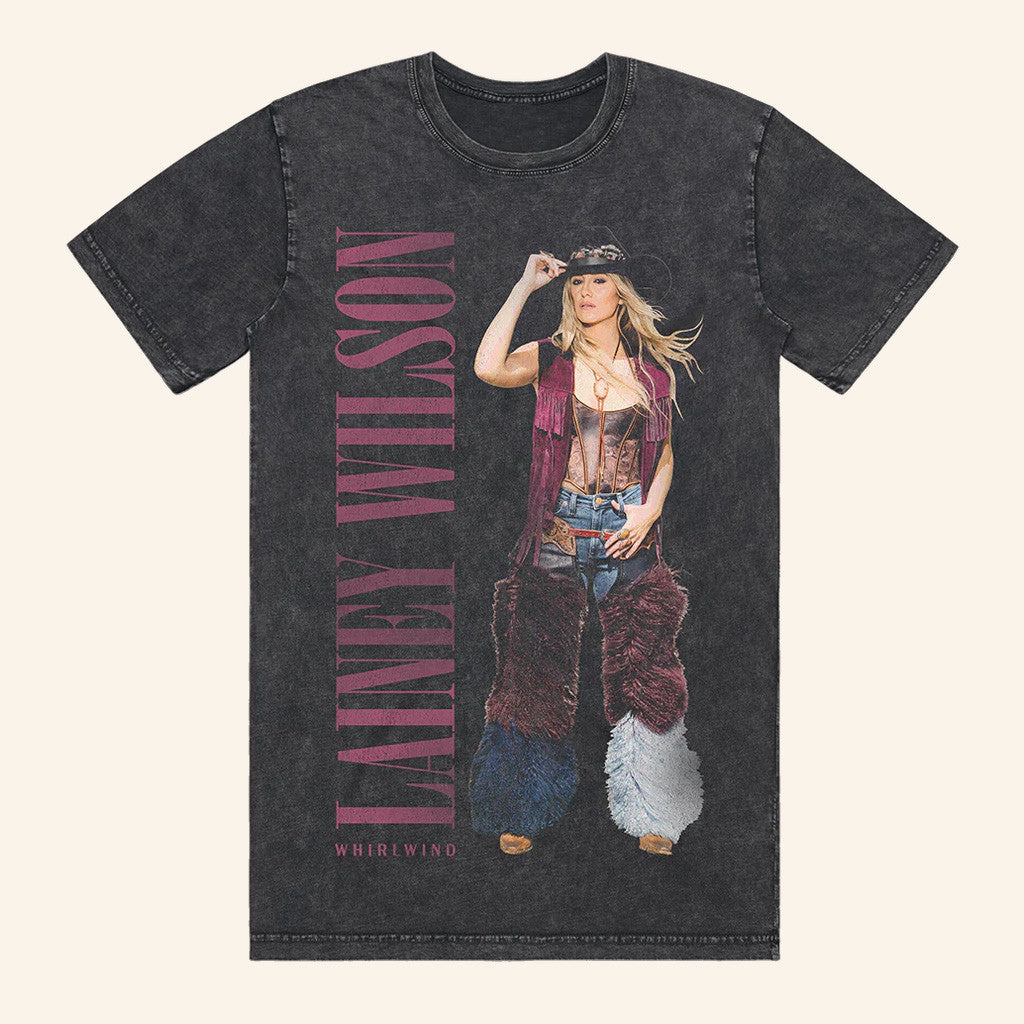 Lainey Wilson Merch Tour 2025 Whirlwind Mineral Photo Wash T-Shirt Present For Wife