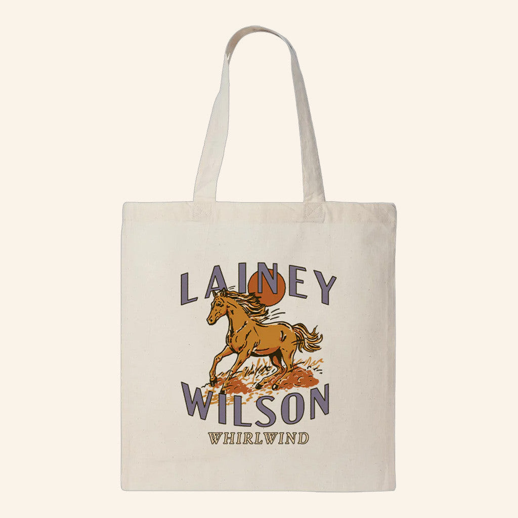 Lainey Wilson Merch Tour 2025 Whirlwind Stallion Tote Bag Present For Fans