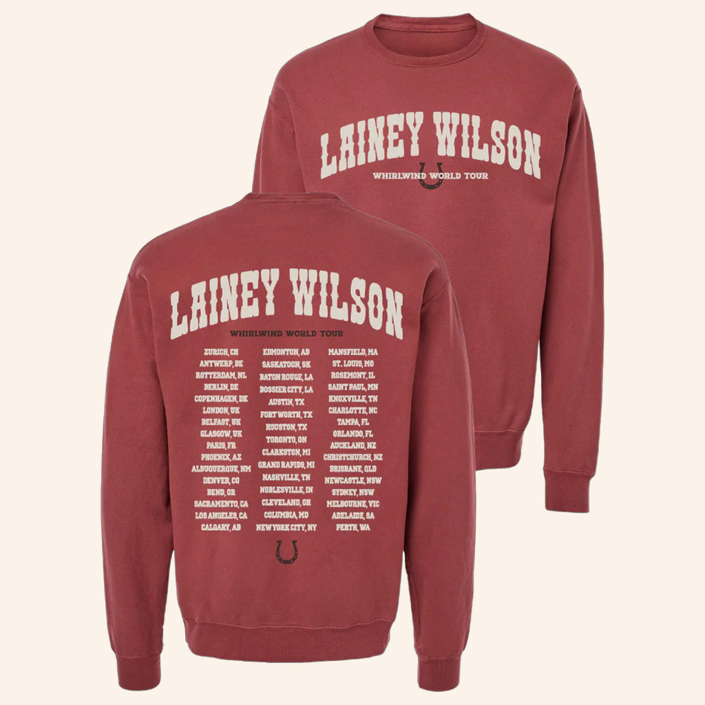 Lainey Wilson Merch Whirlwind World Tour Billboard Sweatshirt Best Gifts For Music Lovers Lainey Wilson Merch Whirlwind World Tour Billboard Sweatshirt Best Gifts For Music Lovers