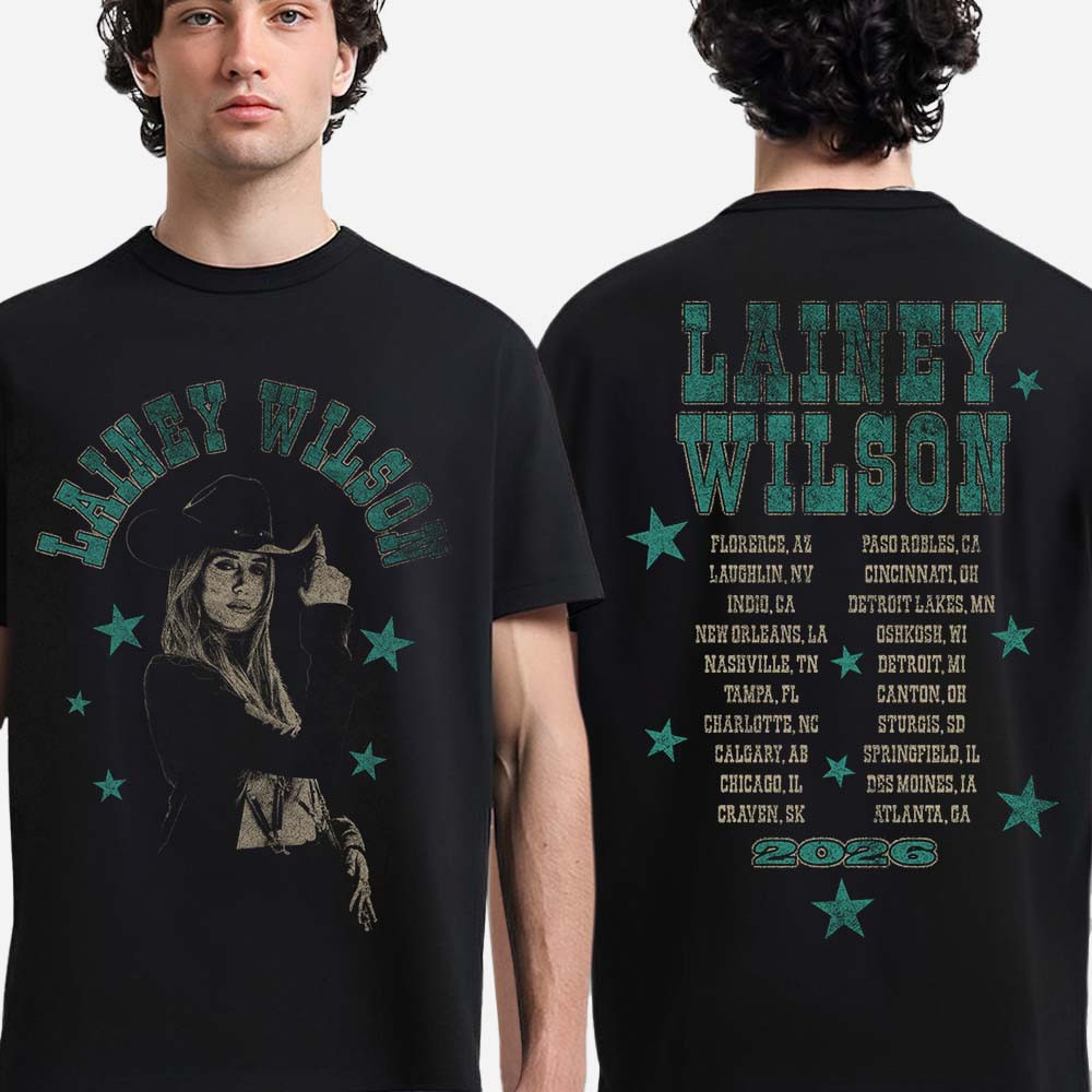 Lainey Wilson Whirlwind World Tour 2026 Dates T-Shirt Lainey Wilson Clothes Best Gift For Husband