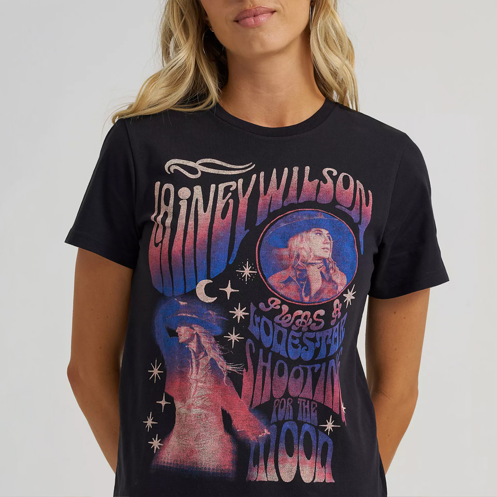 Lainey Wilson X Wrangler Shooting For The Moon T-Shirt Lainey Wilson Merch Gifts For Wife