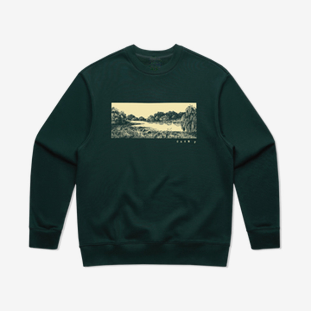 Lake Sketch Sweatshirt Vintage Style Caamp Band Clothing Folk Music Lover Gift