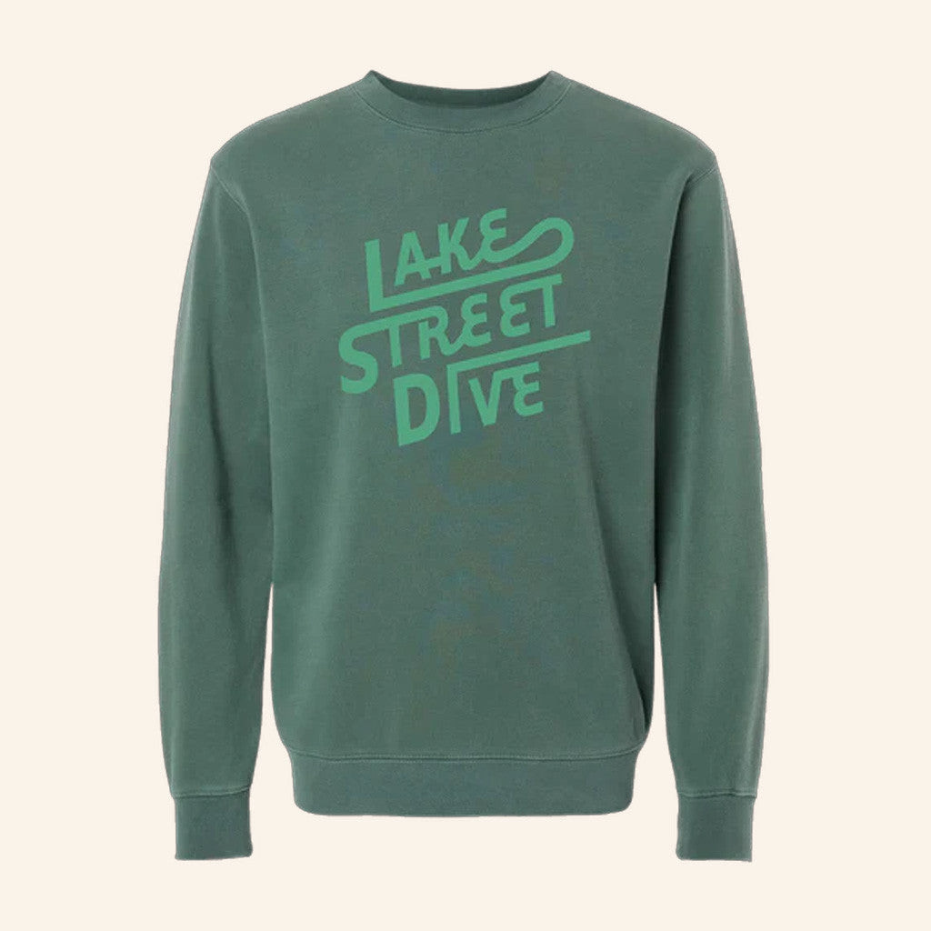 Lake Street Dive Merch Green Logo Crewneck Sweatshirt Gifts For Friends Lake Street Dive Merch Green Logo Crewneck Sweatshirt Gifts For Friends