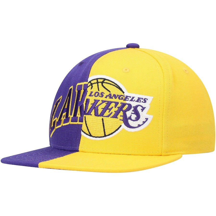 Lakers Hat Los Angeles Lakers Half And Half Snapback Cap Merch Gifts For Lakers Fans