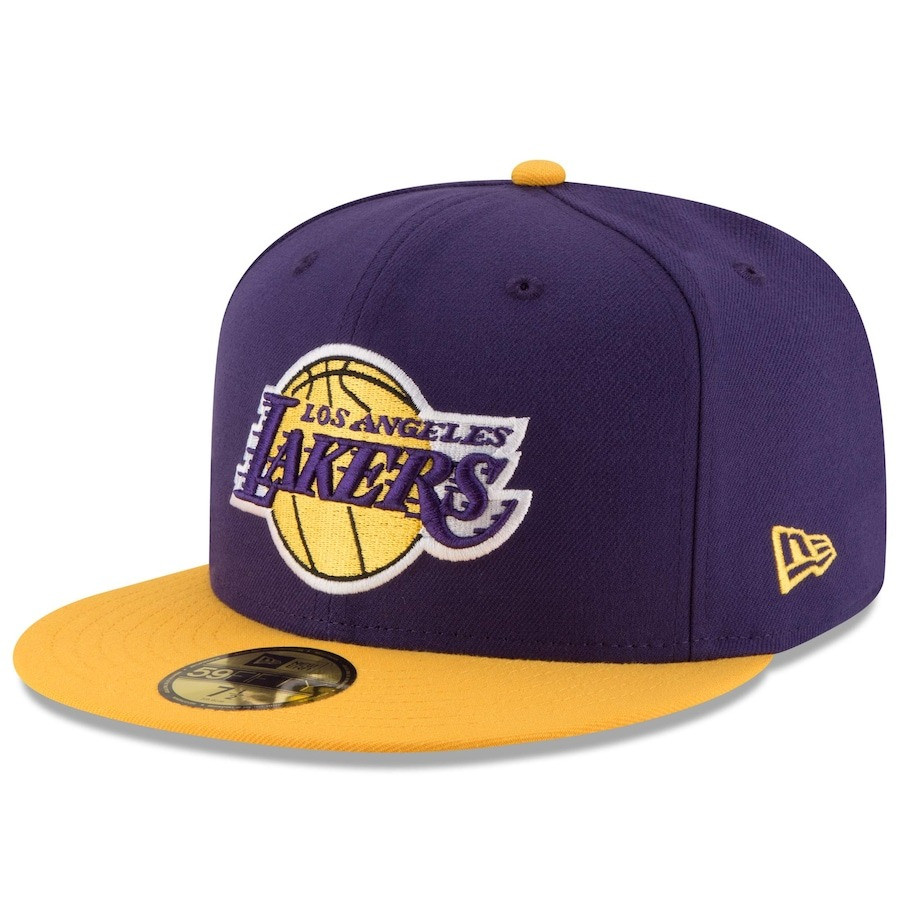 Lakers Hat Los Angeles Lakers New Era 2Tone 59FIFTY Fitted Cap Merch Unique Fan Gifts