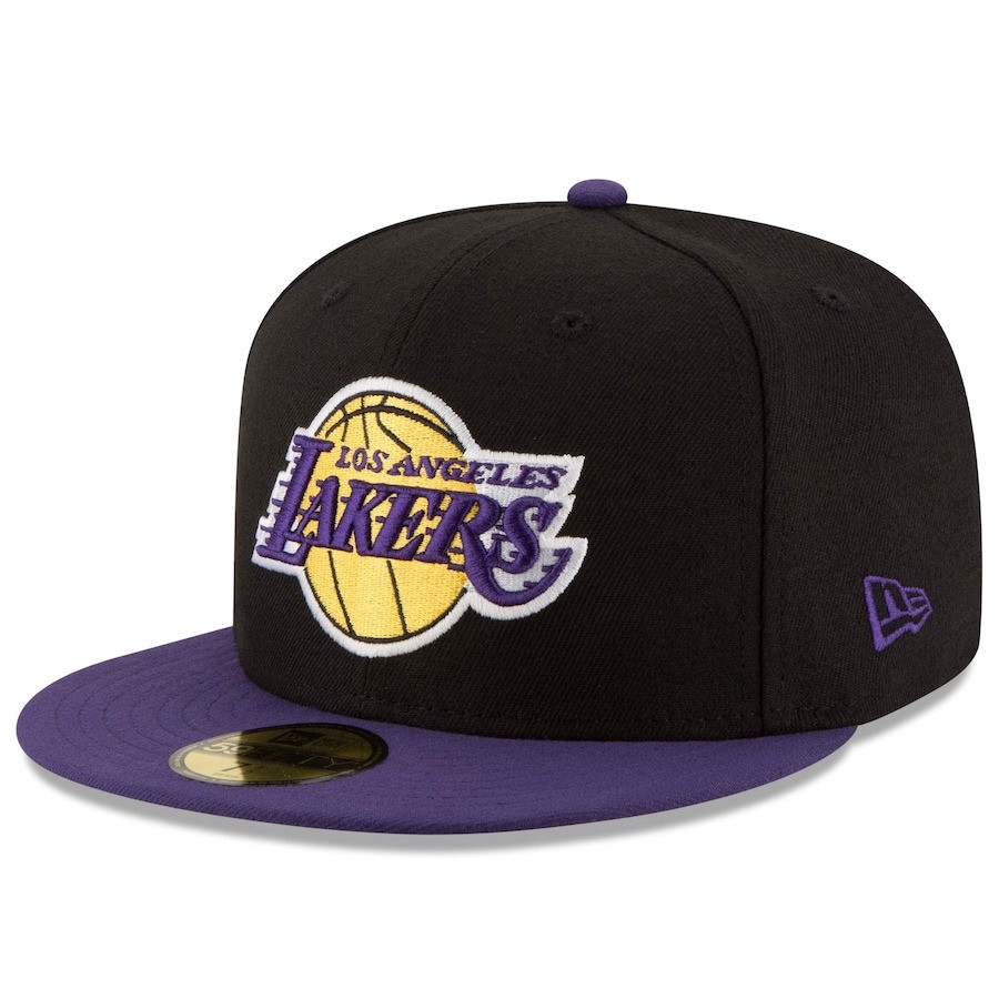 Lakers Hat Los Angeles Lakers New Era Official Team Color 2Tone 59FIFTY Fitted Hat Merch