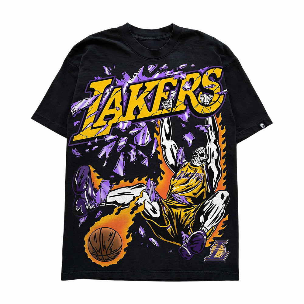 Lakers x Warren Lotas Slam Dunk T-Shirt Los Angeles Lakers Clothes 2026 NBA Playoffs Gear