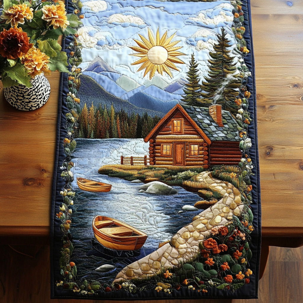 Lakeside Haven Quilted Table Runner Elegant Holiday Table Runners Great Family Gifts