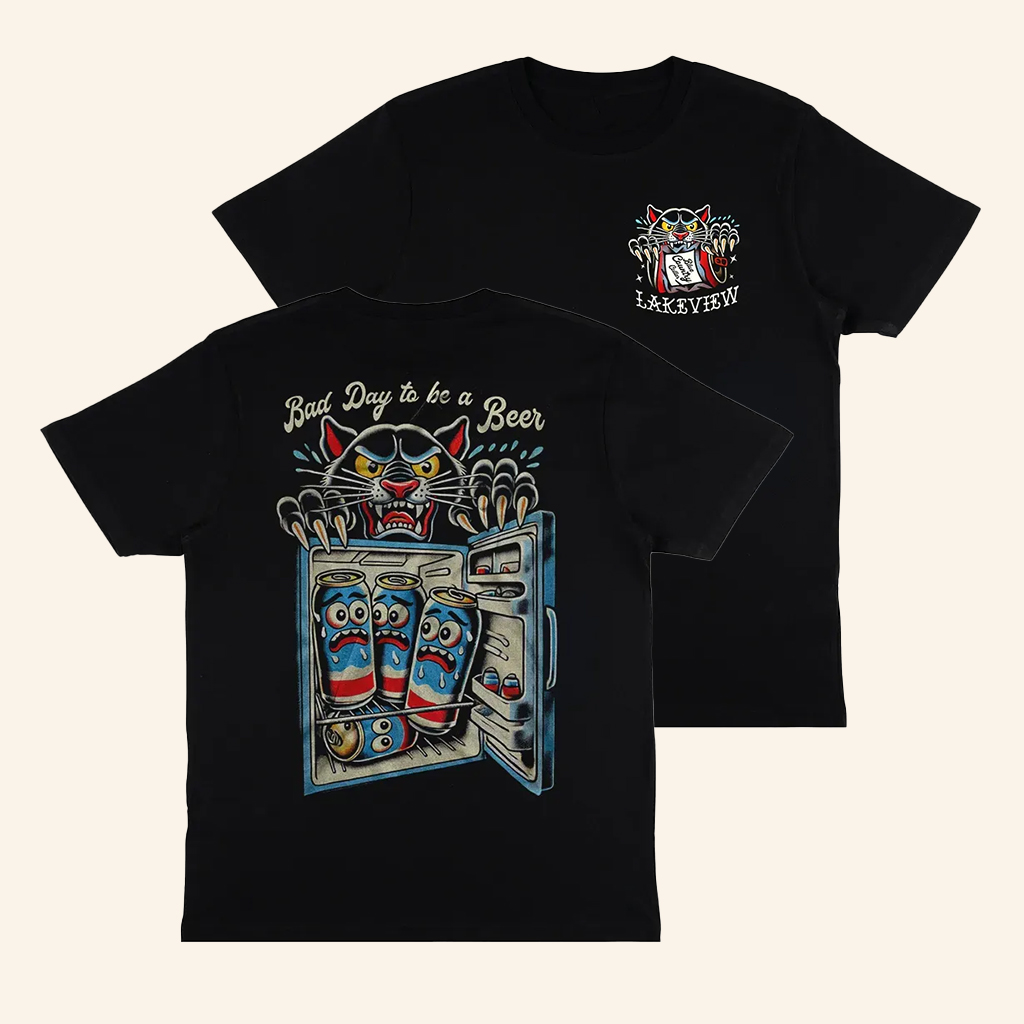 Lakeview Merch Bad Day To Be A Beer Black T-Shirt Gifts For Music Lovers