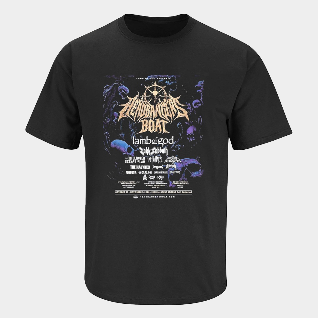 Lamb Of God Headbangers Boat 2026 Concert Lineup T-Shirt Gifts For Music Lovers