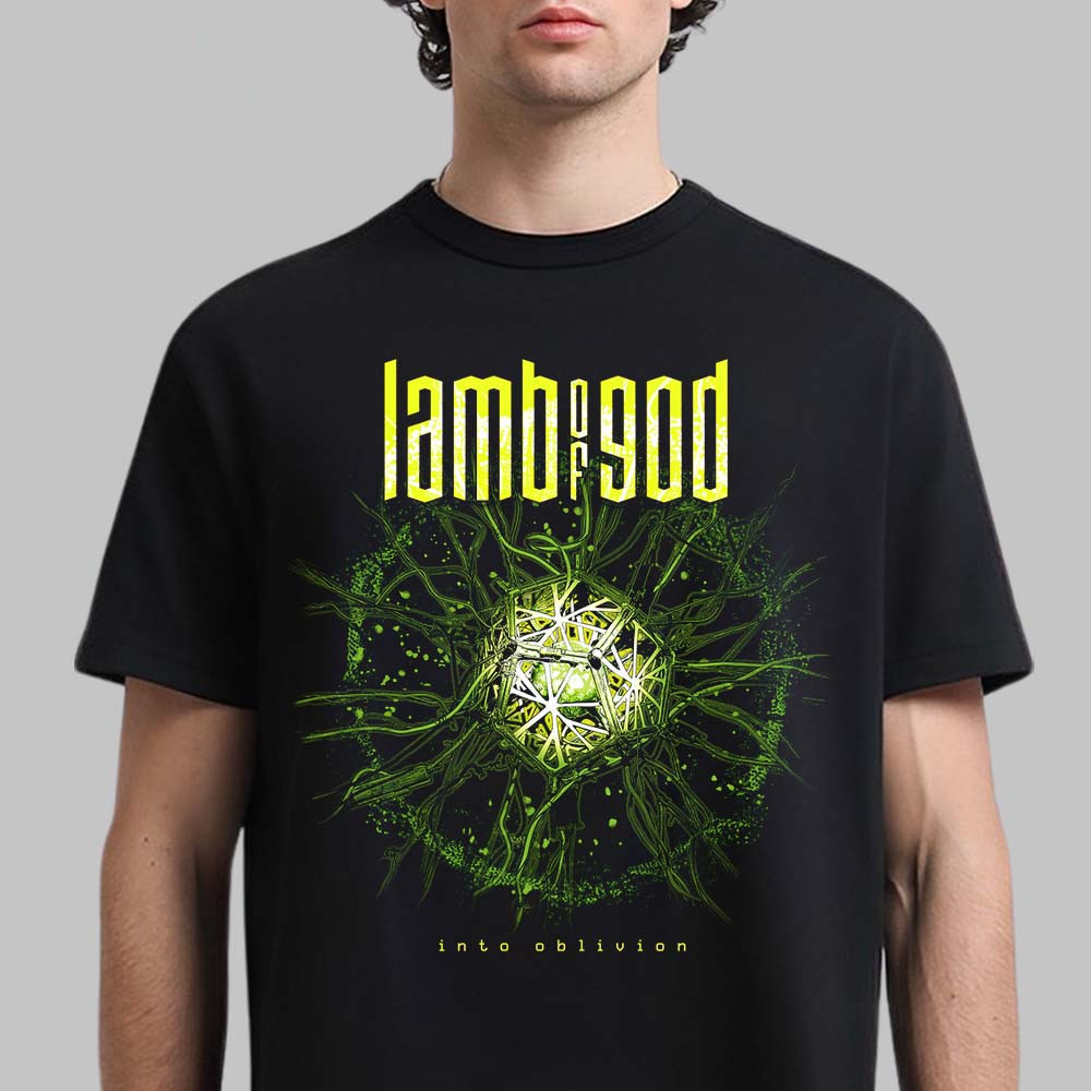 Lamb Of God Into Oblivion 10th Studio Album Cover Art Merch Burst T-Shirt Lamb Of God Fan Clothes
