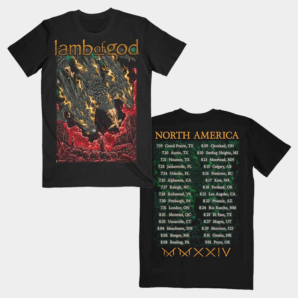 Lamb Of God Merch Ashes 2024 Itin T-Shirt Gifts For Music Fans