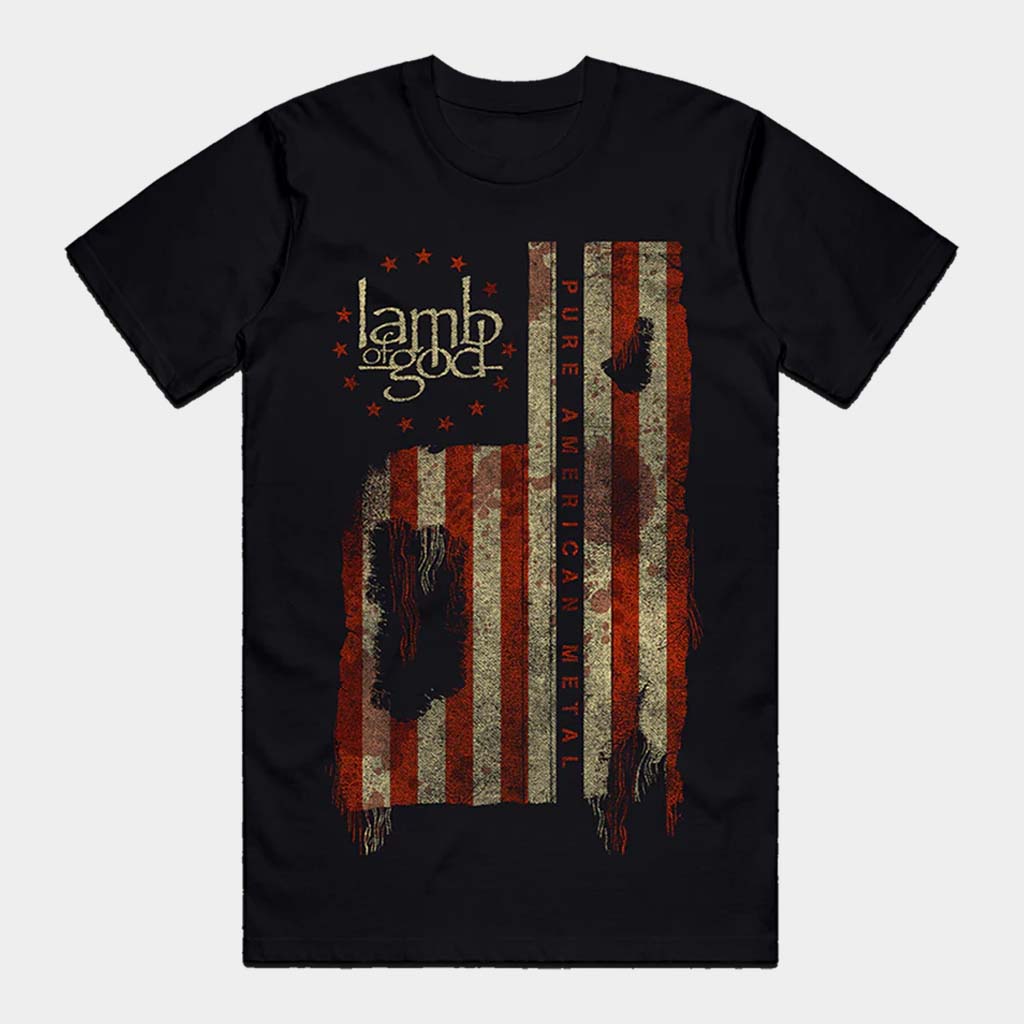 Lamb Of God Merch Pure American Metal Flag T-Shirt Good Gifts For Dad