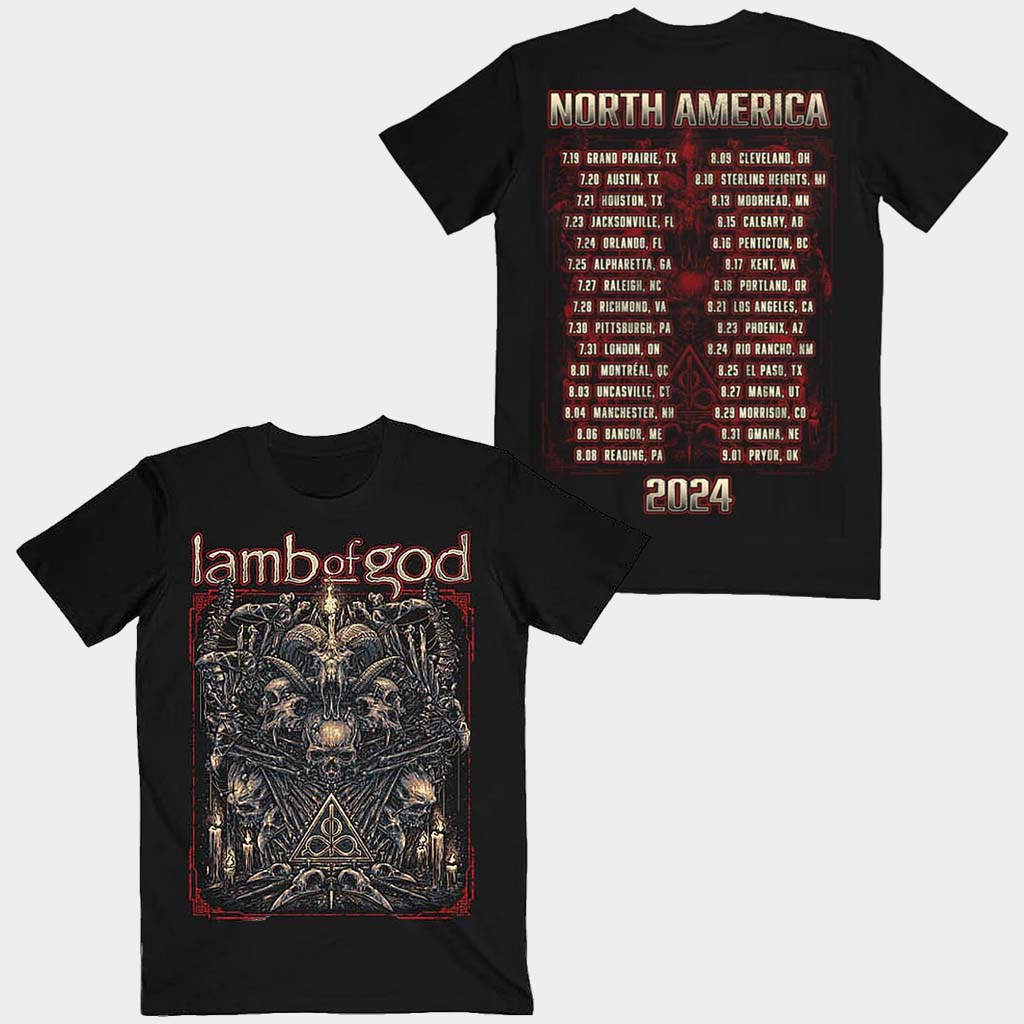 Lamb Of God Merch Skull Altar Summer 2024 Itin T-Shirt Gifts For Band Fans
