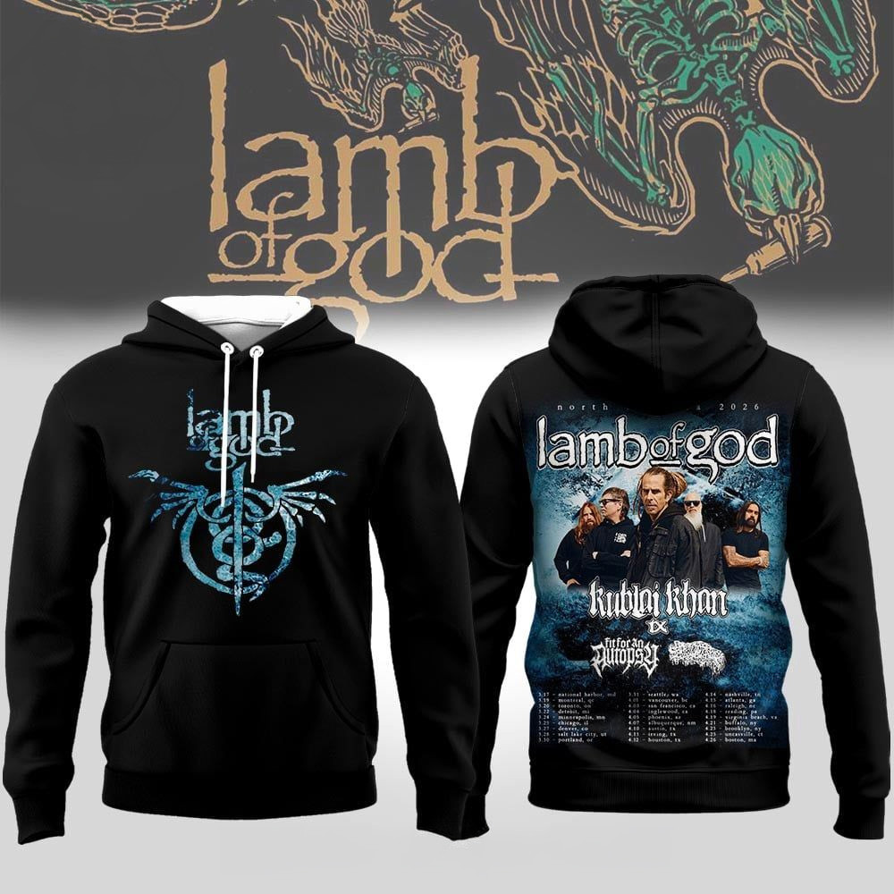 Lamb Of God North America 2026 Tour Hoodie Lamb Of God Merch Gift For Band Fans