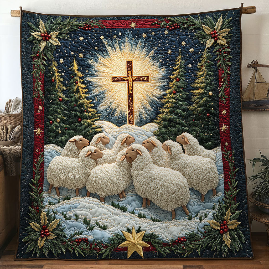 Lamb Of Light Sheep Quilt Blanket Sofa Throws Father Daughter Gifts For Dad