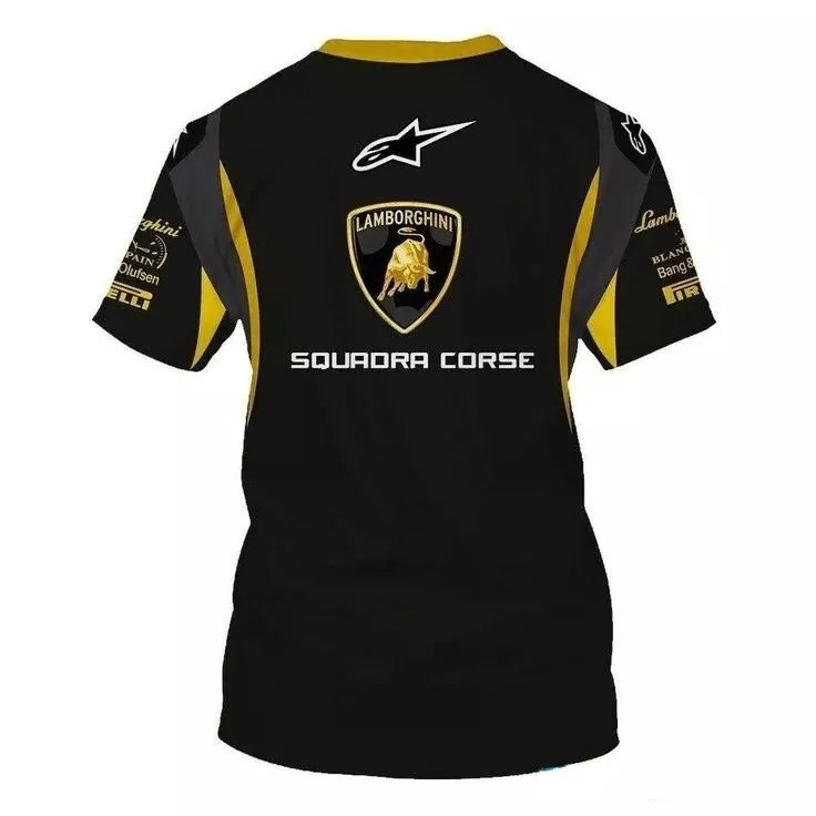 Lamborghini Italia Formula One Racing 3D T-Shirt Gift For Racing Fans Back