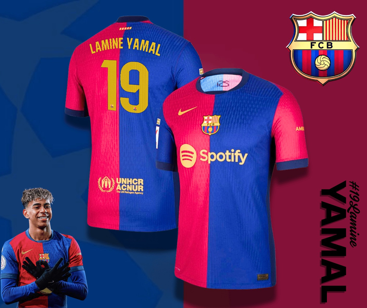 Lamine Yamal #19 T-Shirt Best Gift For Barcelona Fans