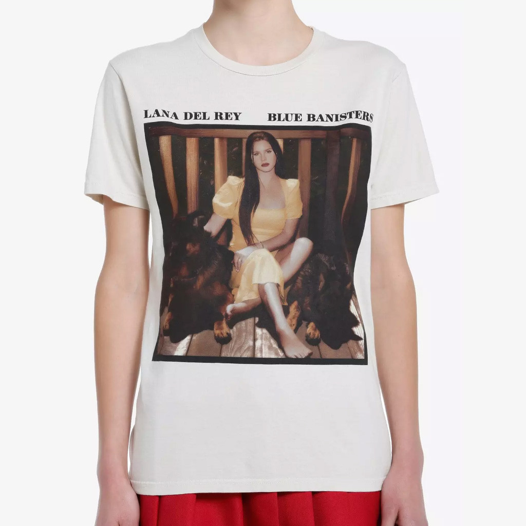 Lana Del Rey Merch Blue Banisters Portrait T-Shirt Cool Gifts For Music Lovers