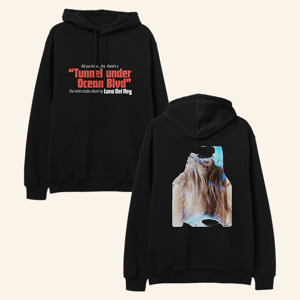Lana Del Rey Merch Tunnel Under Ocean Blvd Black Hoodie Gifts For Music Fans Lana Del Rey Merch Tunnel Under Ocean Blvd Black Hoodie Gifts For Music Fans