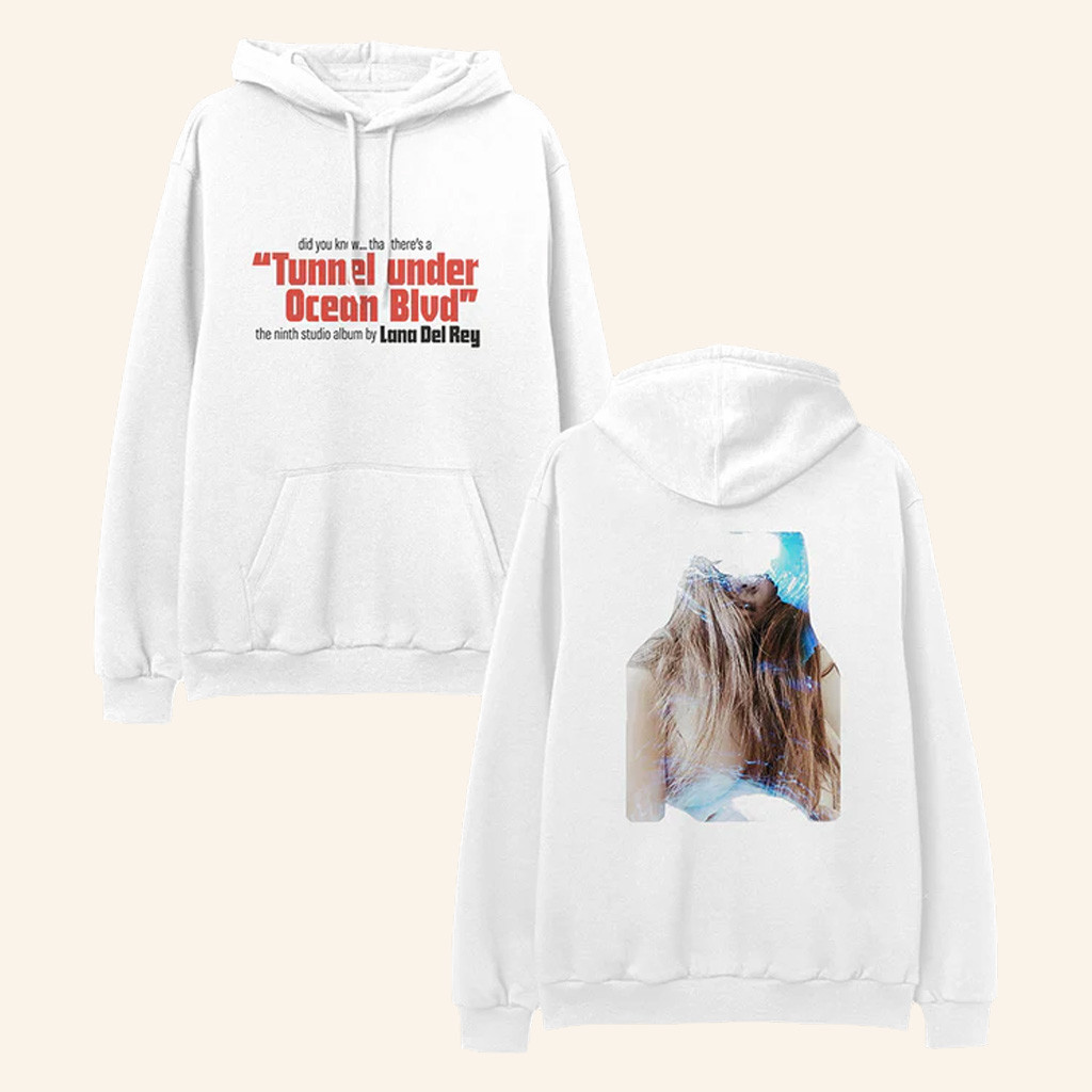 Lana Del Rey Merch Tunnel Under Ocean Blvd Hoodie Gift Ideas For Music Lovers