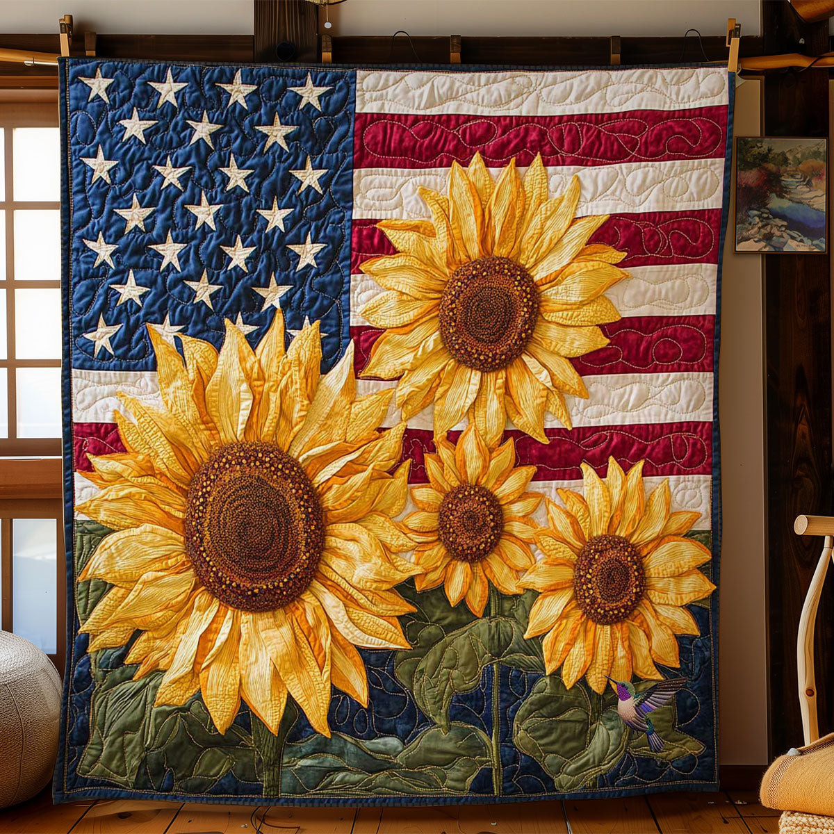 Land Of Sunflowers Holiday Xmas Quilt Blanket Best Christmas Gifts For Wife