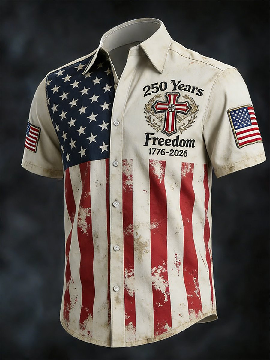 Land Of The Free Button Shirt 250 Years Of Freedom Clothing Unique Patriotic Gifts