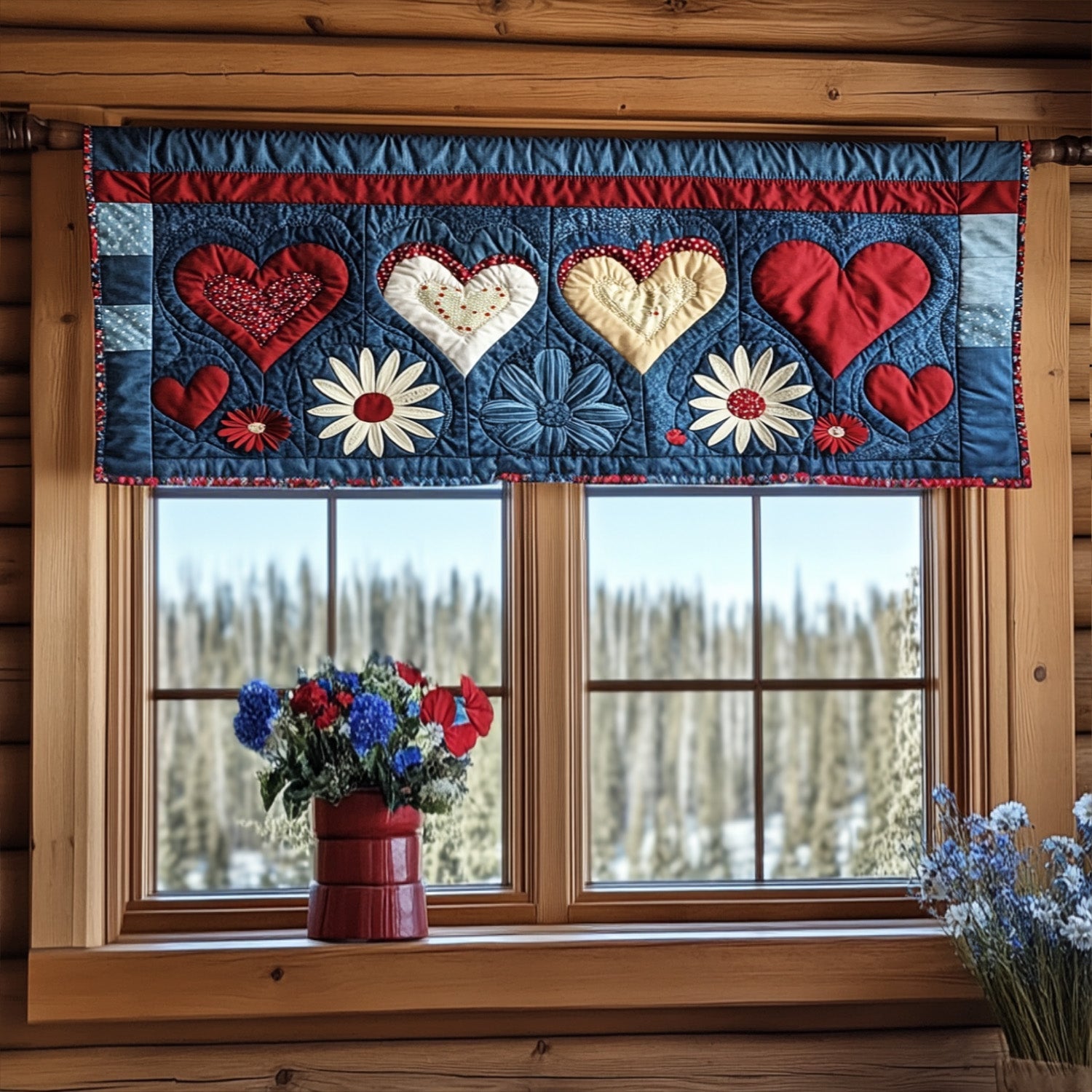 Land of the Free-Heart of the Brave Quilted Valance Front Entryway Ideas Unique Christmas Gifts 2025