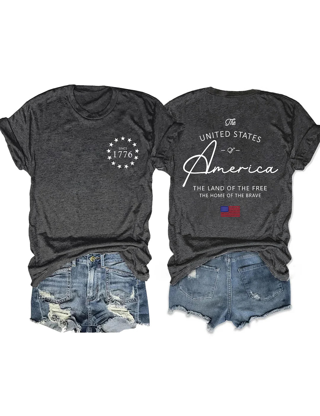 Land Of The Free T-Shirt 4th Of July Patriotic Gift Independence Day Merch For All