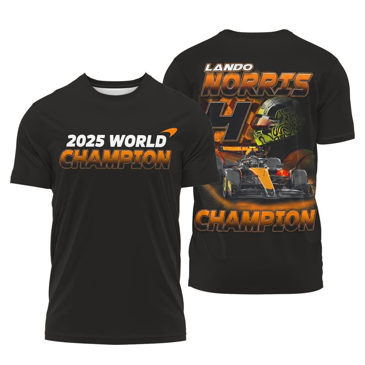 Lando Norris 2025 F1 World Champion T-Shirt McLaren Racing Fan Merch Formula One Best Gift For F1 Fans