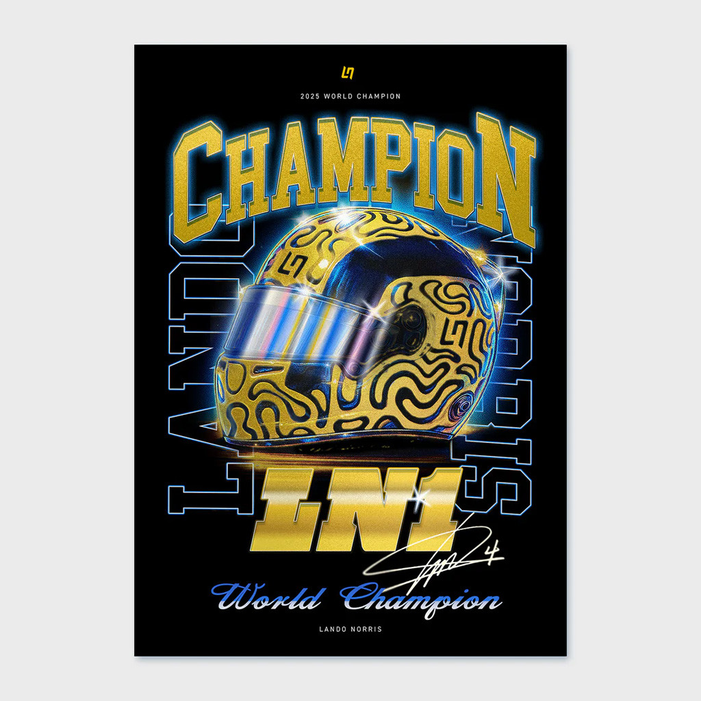 Lando Norris Merch Championship Poster 2025 World Champion Poster Gifts For Racing Fans Lando Norris Merch Championship Poster 2025 World Champion Poster Gifts For Racing Fans
