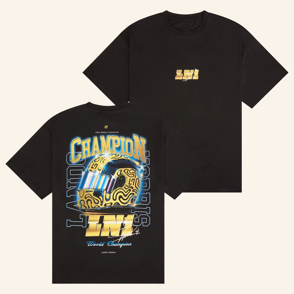 Lando Norris Merch Championship T-Shirt 2025 World Champion Shirt Best Gifts For Racing Fans