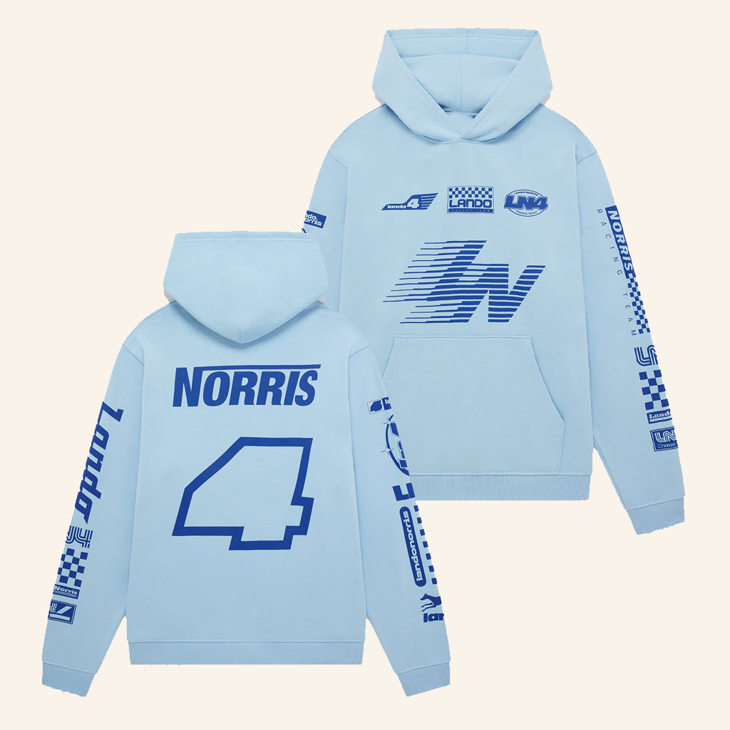 Lando Norris Merch Racer Hoodie Blue Christmas Gifts For Racing Lovers Lando Norris Merch Racer Hoodie Blue Christmas Gifts For Racing Lovers