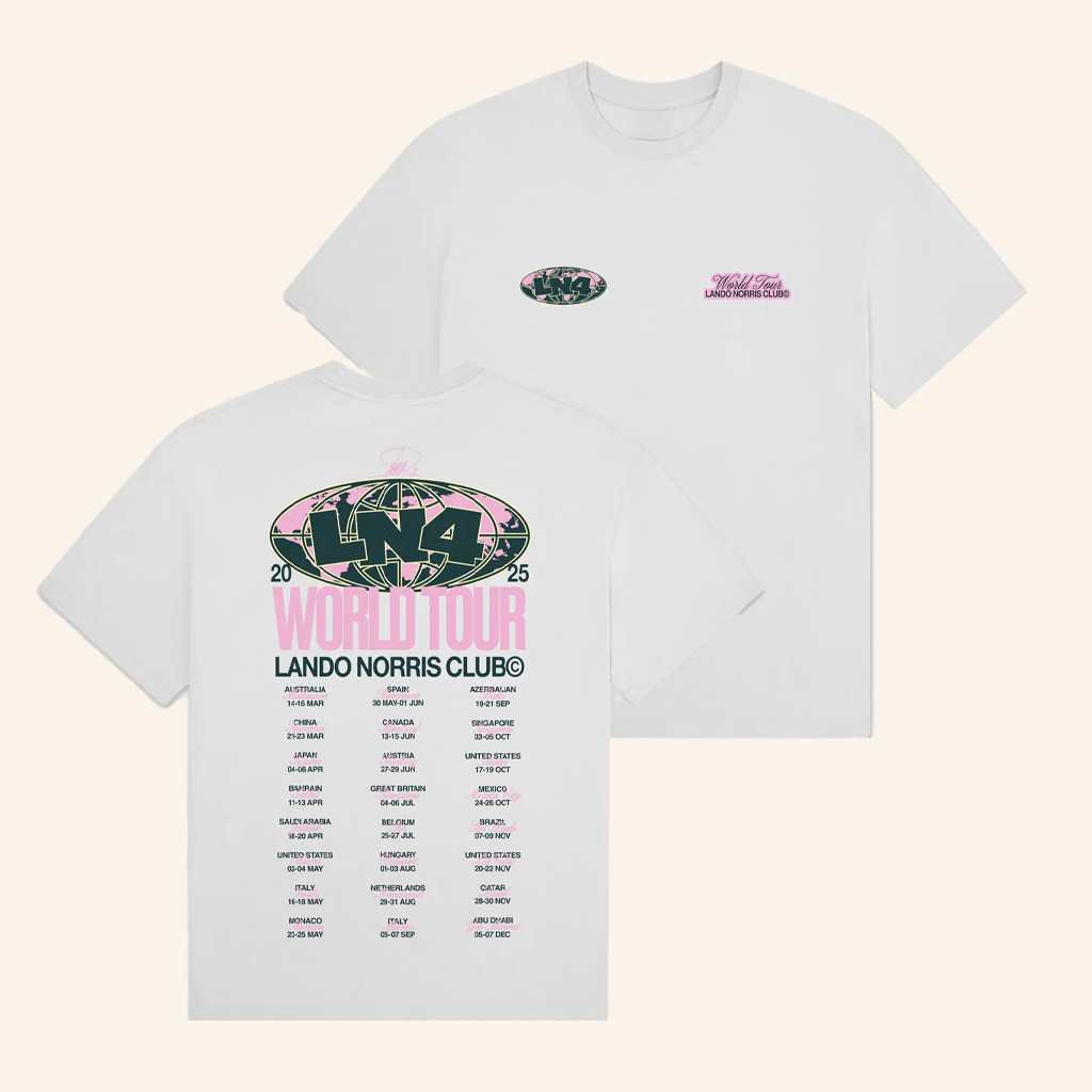 Lando Norris Merch World Tour T-Shirt Christmas Gifts For Husband Lando Norris Merch World Tour T-Shirt Christmas Gifts For Husband